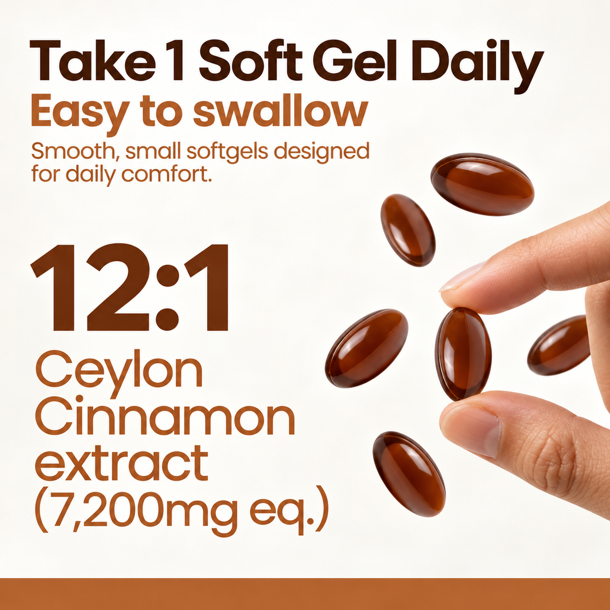 Ceylon Cinnamon 7200mg Equivalent with MCT Oil