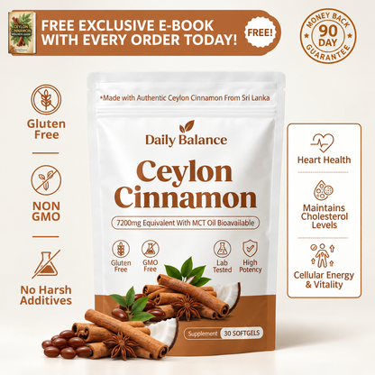 Ceylon Cinnamon 7200mg Equivalent with MCT Oil
